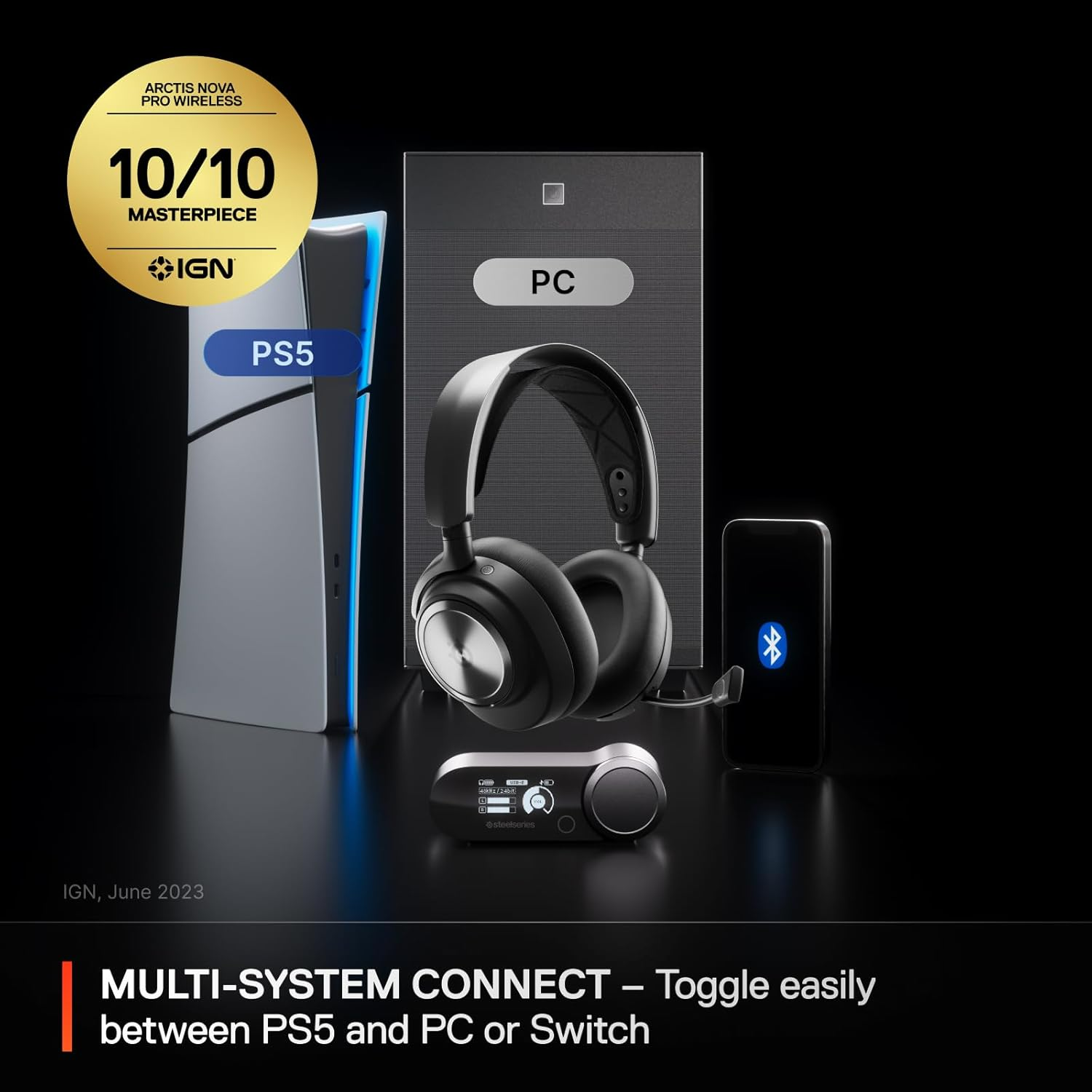 SteelSeries Arctis Nova Pro Wireless Multi-System Gaming Headset SteelSeries Arctis Nova Pro Wireless Multi-System Gaming Headset